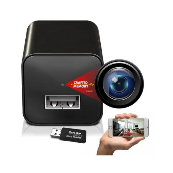 A photo camera, memory card, charger