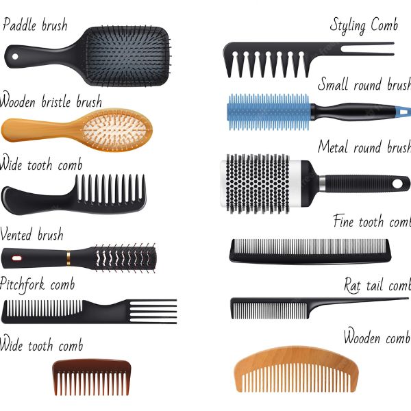 Brush, comb, and hair products