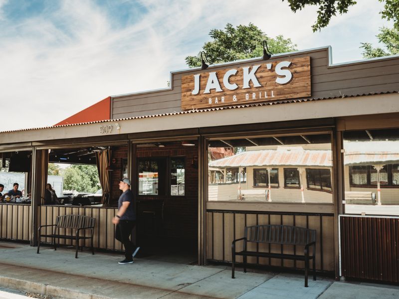 Grab a snack at Jack's Bar and Grill