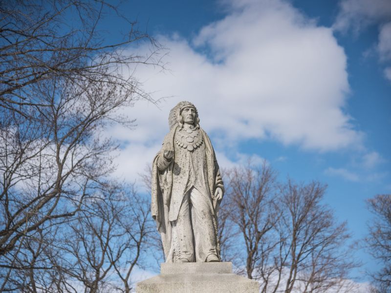Admire the Craftmenship of the Chief Menominee Monument