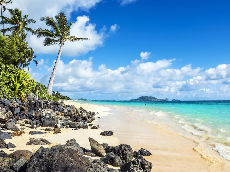 Relaxing on Lanikai Beach