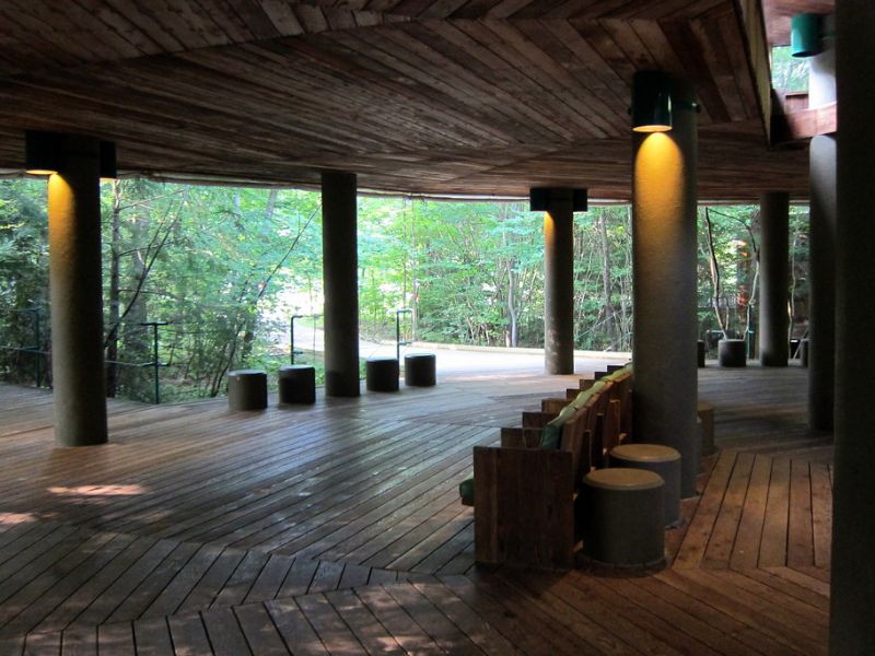 the visitor center of Fallingwater