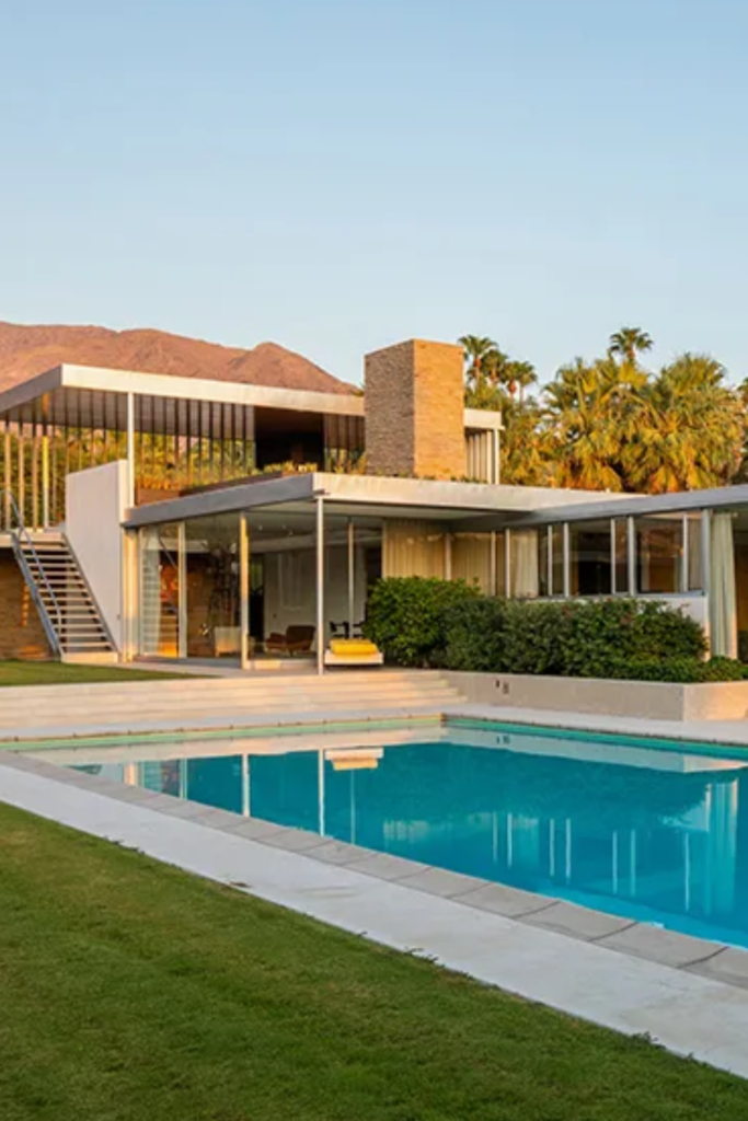 Palm Springs mid-century modern architecture Kaufmann House couples babymoon drive 2026