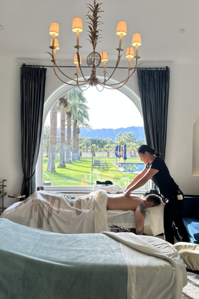 Palm Springs spa prenatal massage resort treatment babymoon expecting couples 2026
