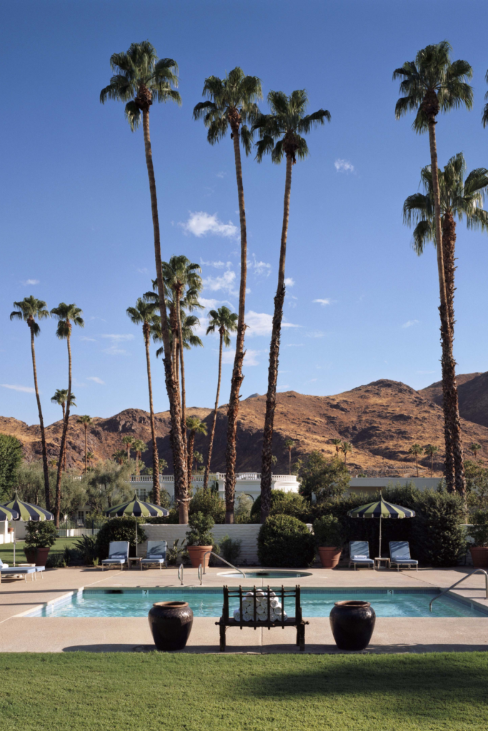 Parker Palm Springs resort pool mid-century design babymoon couples California 2026