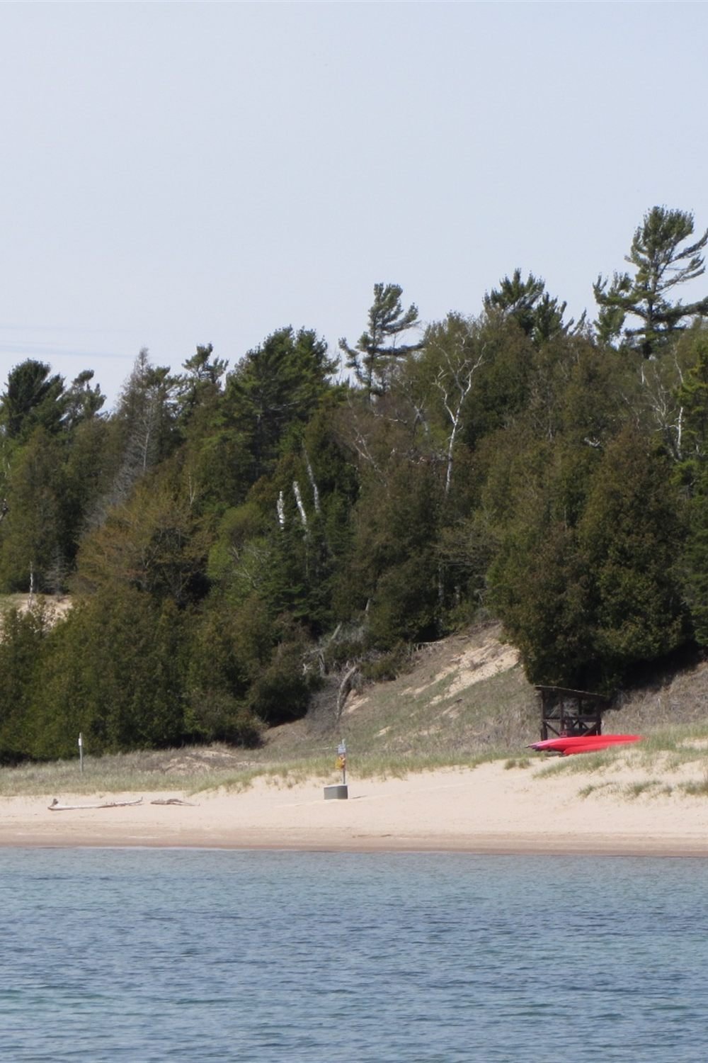 Beach and dunes at Whitefish Dunes State Park
