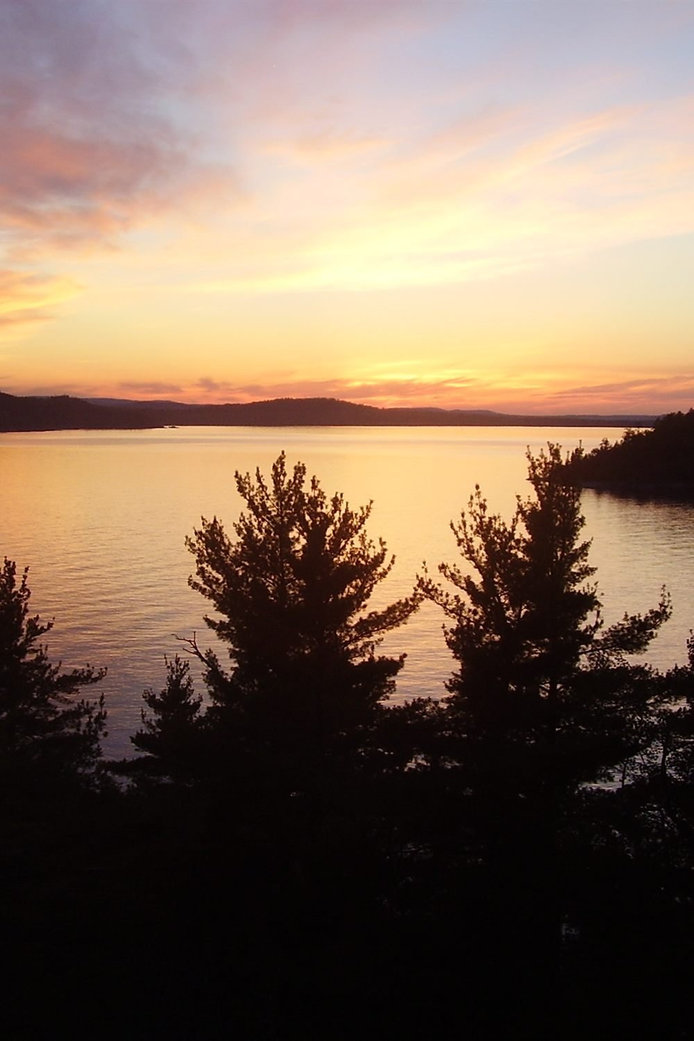 View of Sugarloaf Mountain from Middle Island Point near Marquette, Michigan